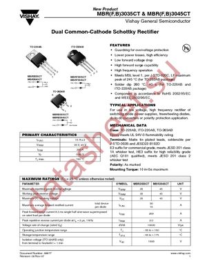 MBRB3045CT-E3/45 datasheet  